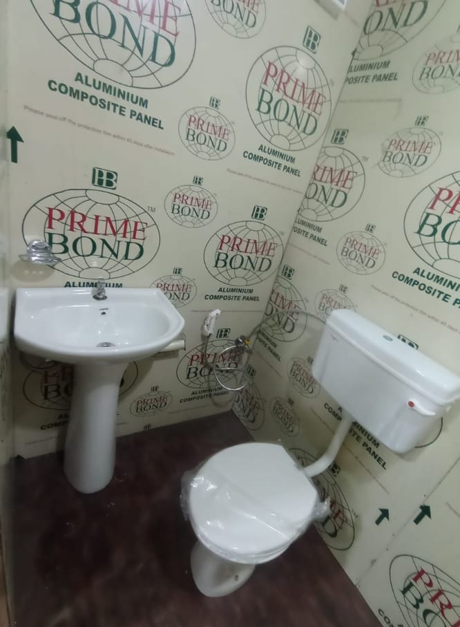 Ms Prifebricated Toilet Cabin 6x4 X 8.5ft. - Color: As Per Customer Requirement