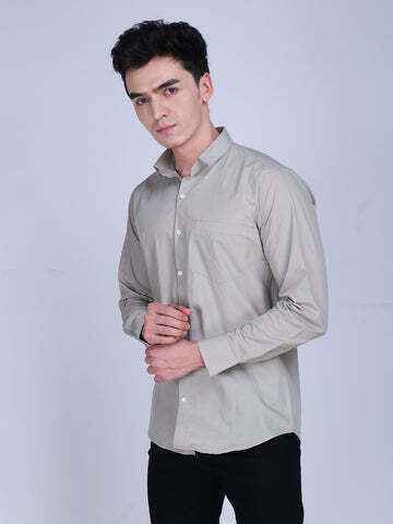 Grey Formal Cotton Shirt - Color: Different Available