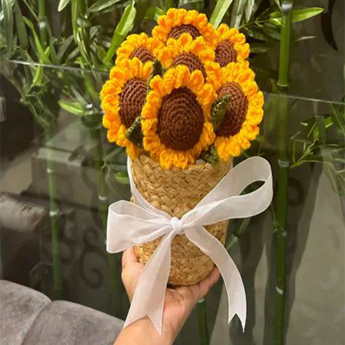 Crochet Sun Flower - Color: Various Available
