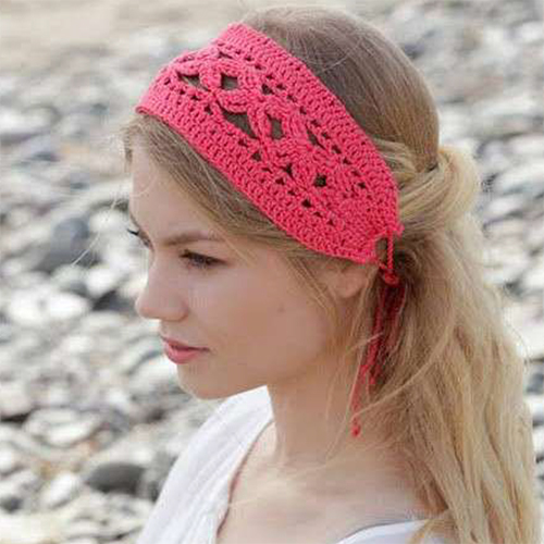 Crochet Pink Hair Bend - Color: Various Available
