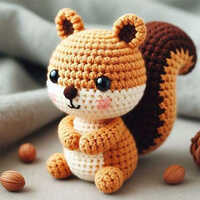 Crochet Squirrel Toy - Color: Various Available