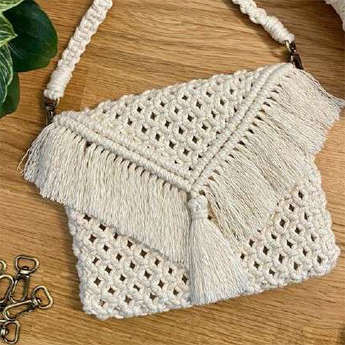 White Macrame Bag - Color: Various Available