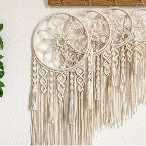 Macrame Cream Dream Catcher - Color: Various Available