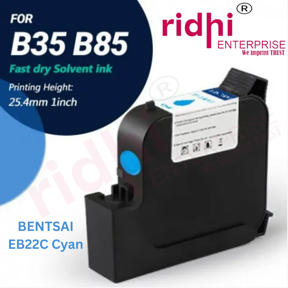 Bentsai Eb22c Cyan Original Solvent Fast Dry Ink Cartridge - Automatic Grade: Semi-automatic