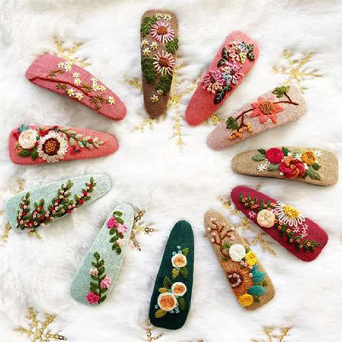 Embroidery Hair Clip - Color: Different Available