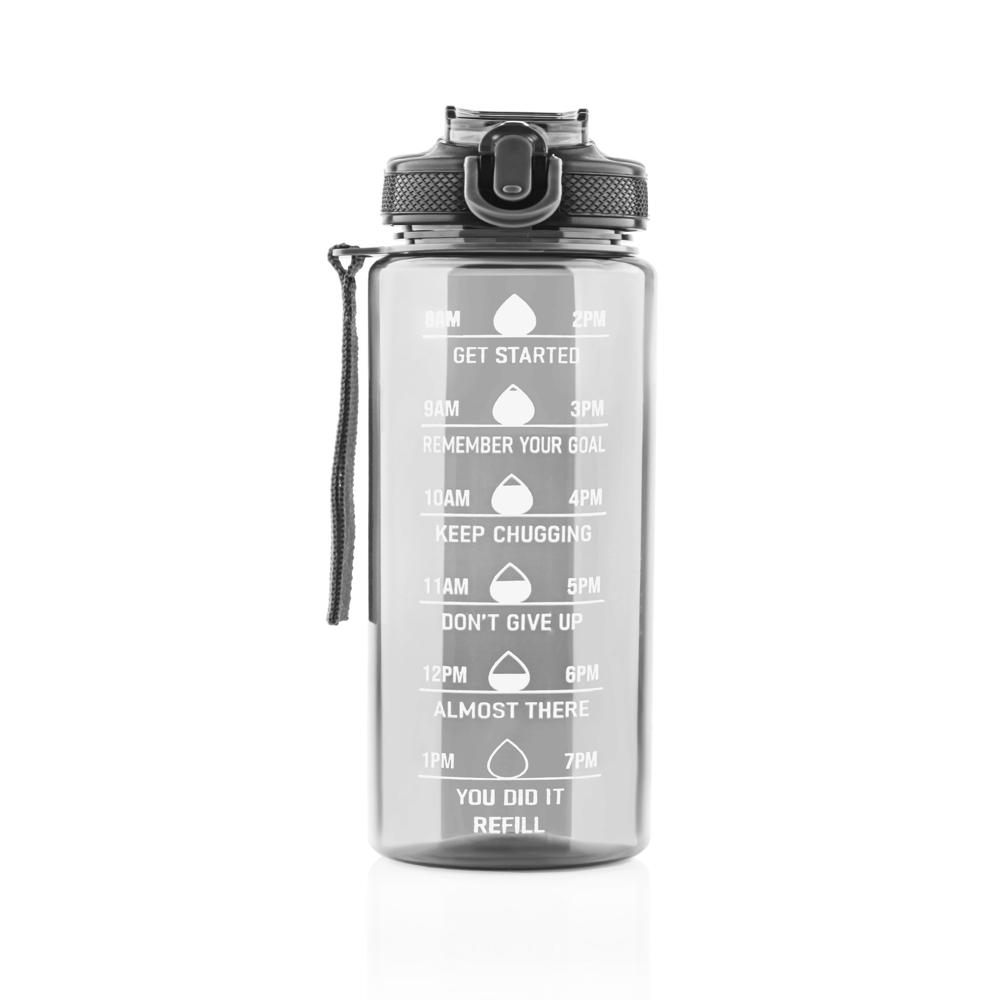 Motivational Water Bottle Black Color