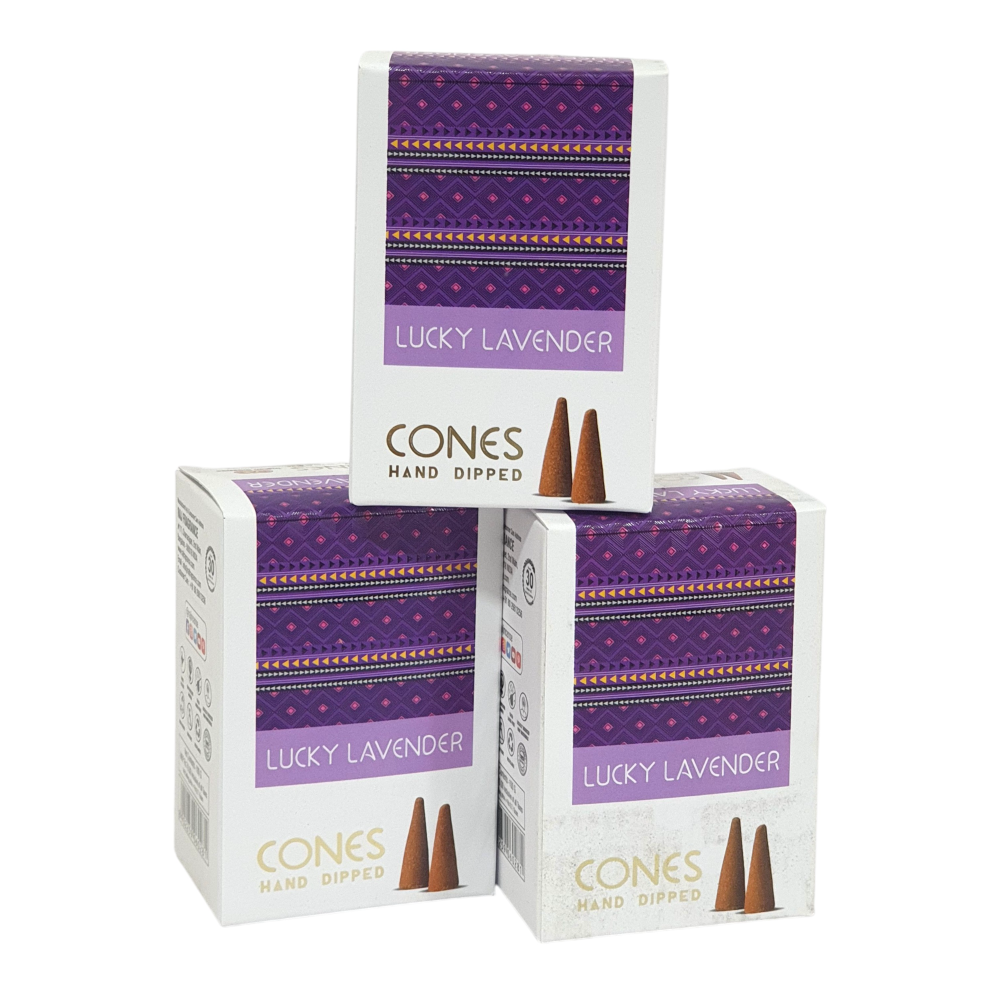 Lucky Lavendar Hand Dipped Incense Cones