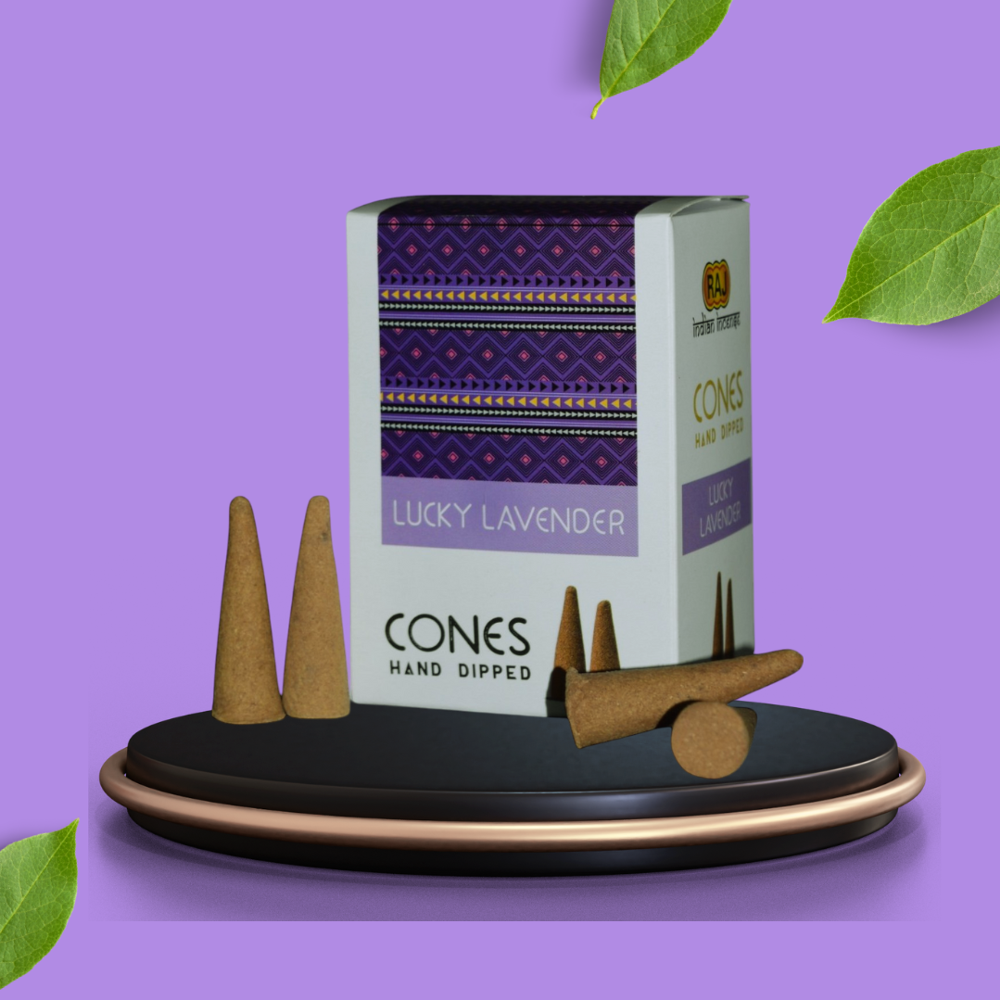 Lucky Lavendar Hand Dipped Incense Cones