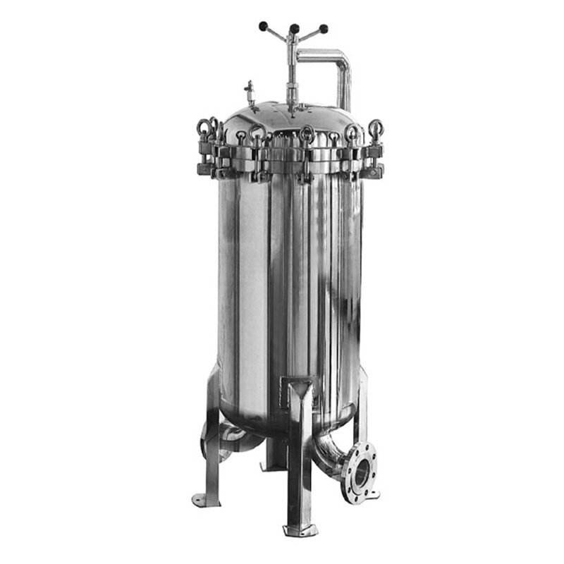 Bag Filter Housing - Stainless Steel, Standard Sizes, Silver | 3 To 24 Bag Capacity, Flanged Connections, Swing Bolt Closure