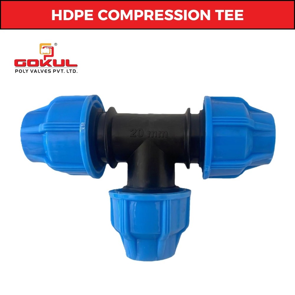 Gokul HDPE Compression Fittings Tee