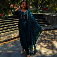 Ladies Rangriti Suit Set - Color: Green