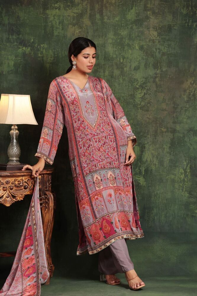 Ladies Digital Shahbano Suit Set - Design: Trendy