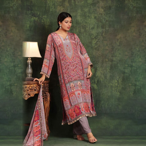 Ladies Digital Shahbano Suit Set - Design: Trendy
