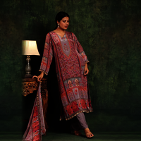 Ladies Digital Shahbano Suit Set - Design: Trendy