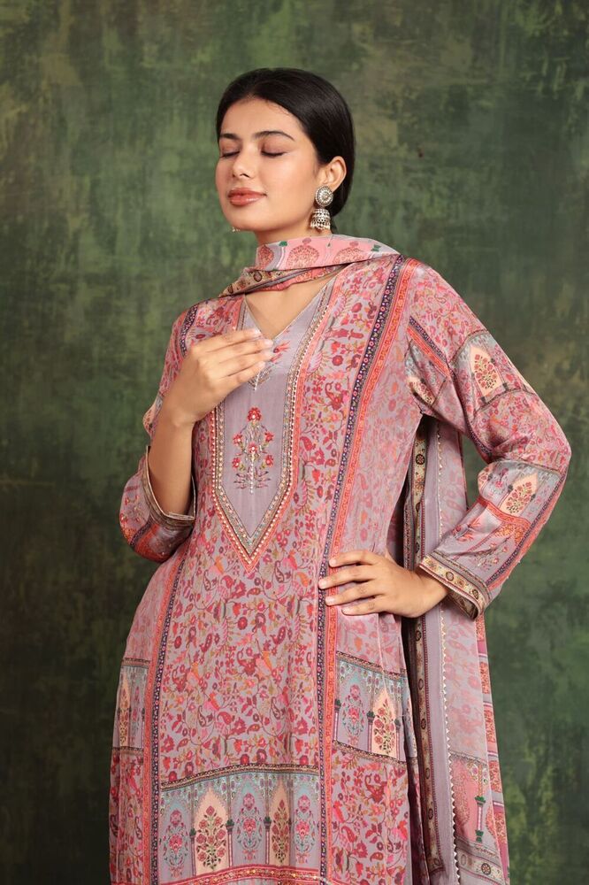 Ladies Digital Shahbano Suit Set - Design: Trendy