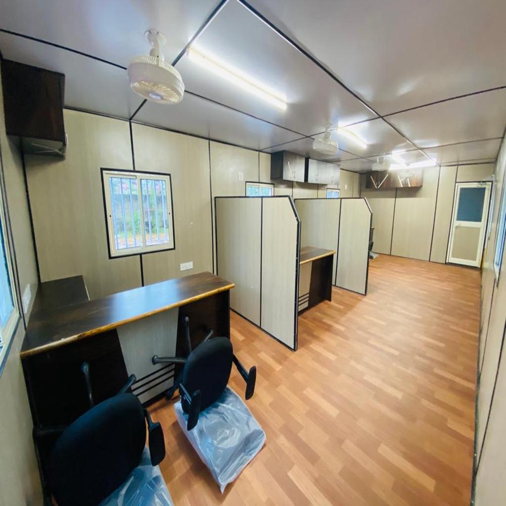 ms prefabricated portable office cabin of size ( 20x10x8.5) ft