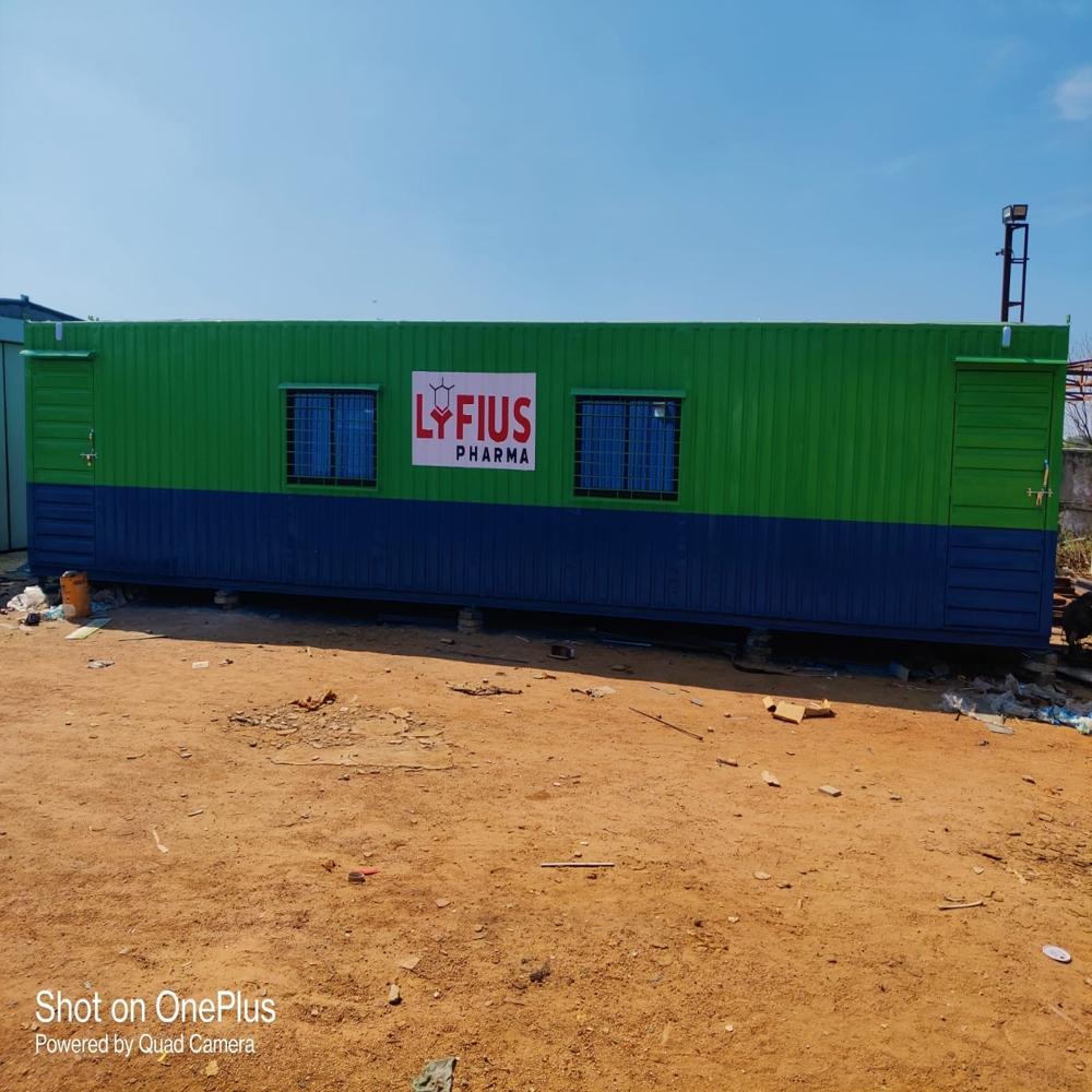 ms prefabricated portable office cabin of size ( 20x10x8.5) ft