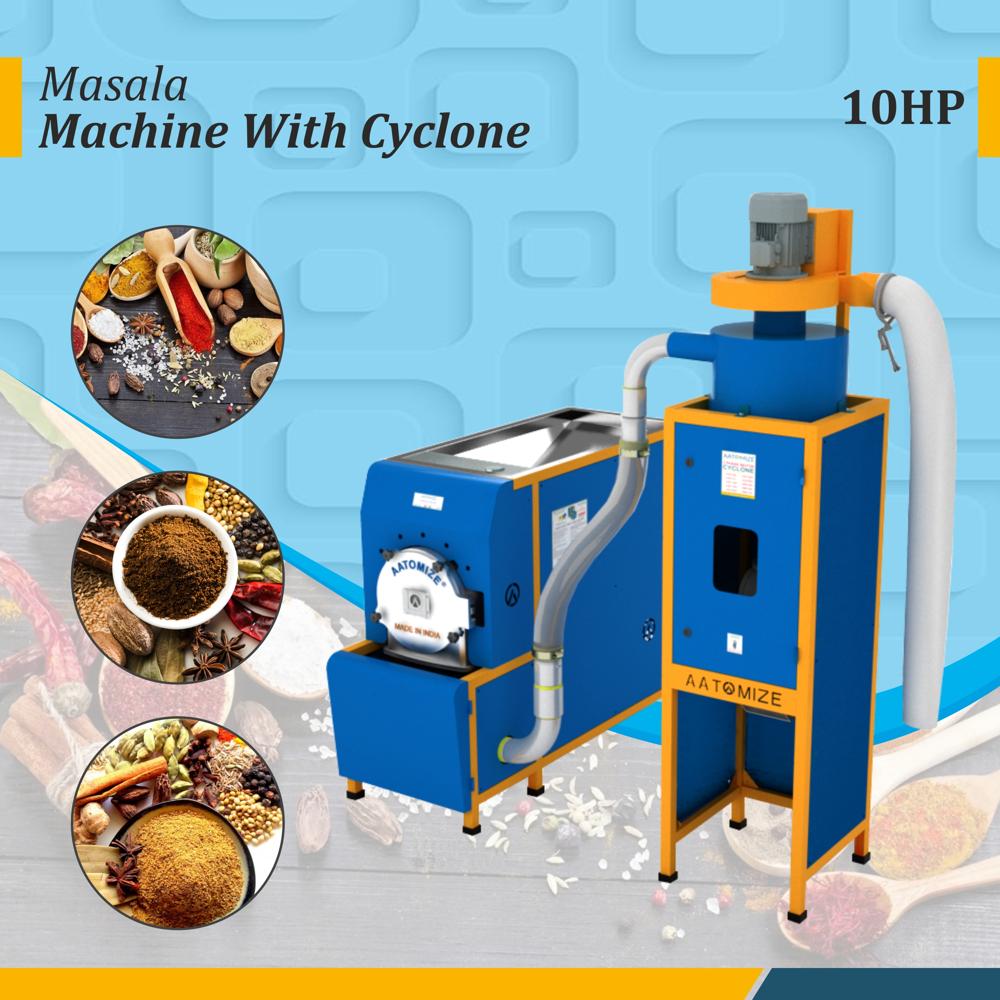 High Capacity 10 Hp Masala Grinding Pulverizer With Cyclone - Color: Blue