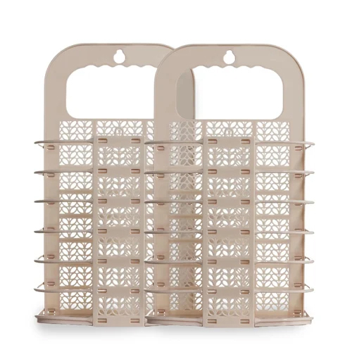 Prime Pick Beige Foldable Laundry Basket - Material: Plastic