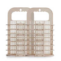 Prime Pick Beige Foldable Laundry Basket - Material: Plastic