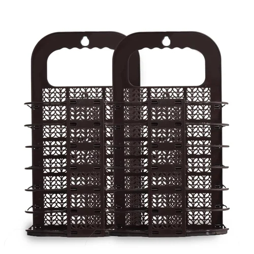 Prime Pick Black Foldable Laundry Basket - Material: Plastic