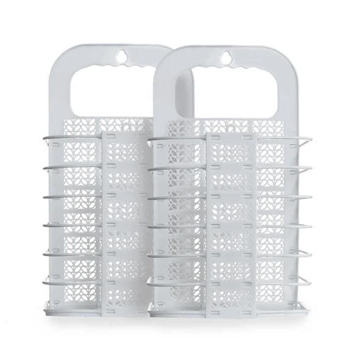 Prime Pick White Foldable Laundry Basket - Material: Plastic