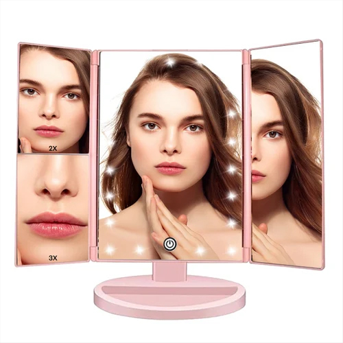 Prime Pick Pink Magnifying Cosmetic Mirror - Features: Durable