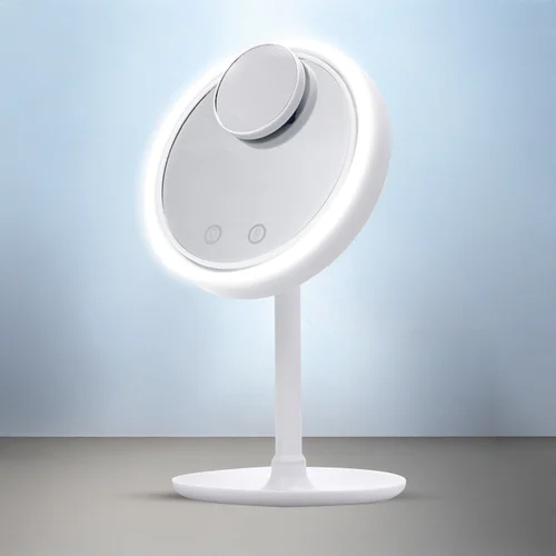 Prime Pick White Fan Led Mirror - Shape: Round