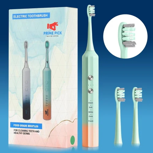 Prime Pick Green Electric Tooth Brush - Brush Attributes: Soft