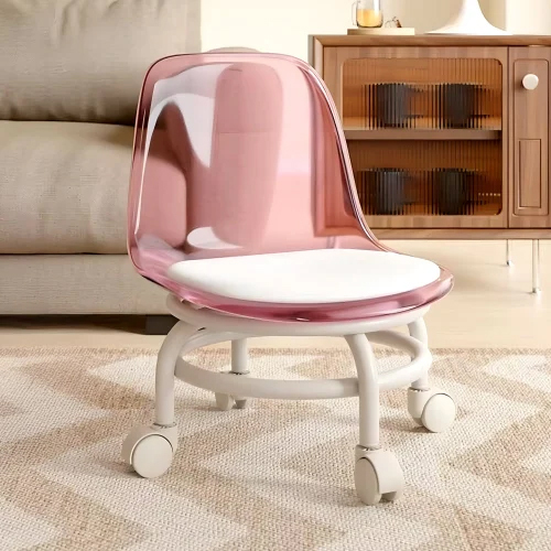 Pink Transparent Wheel Chair