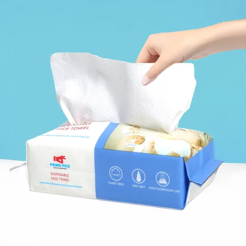 Prime Pick Disposable Face Towel - Color: White
