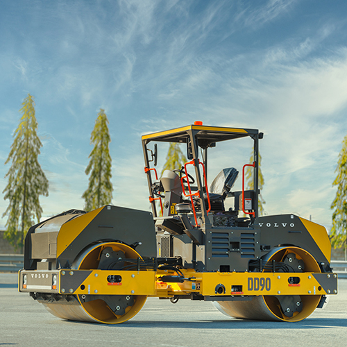 Dd90 Asphalt Compactor - Color: Yellow