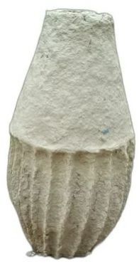 Handmade Paper Mache Flower Vase - Color: Off White