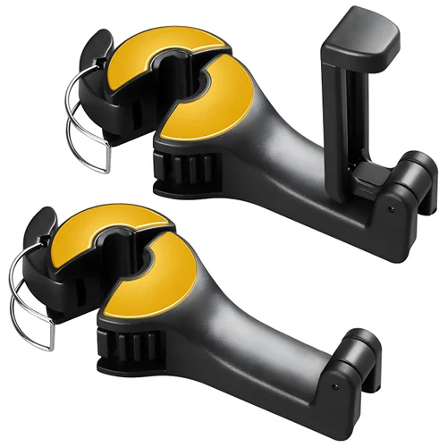 Black And Yellow Prime Pick Car Hook Mobile Phone Holder - Body Material: Plastic