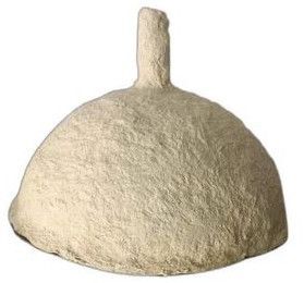 Handmade Round Paper Mache Hanging Lamp - Color: Off White
