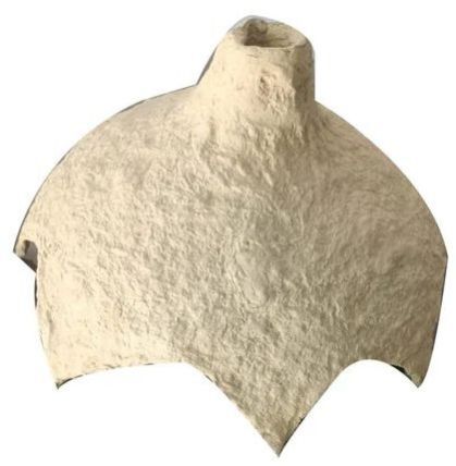 Off White Oval Paper Mache Hanging Lamp - Features: Reusable