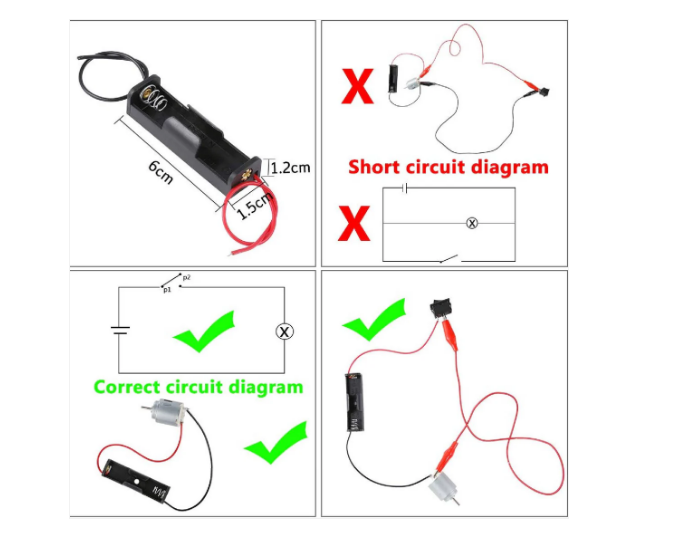 DIY Electric Circuit Set 2-in-1 Electric Circuit Motor Kit DIY