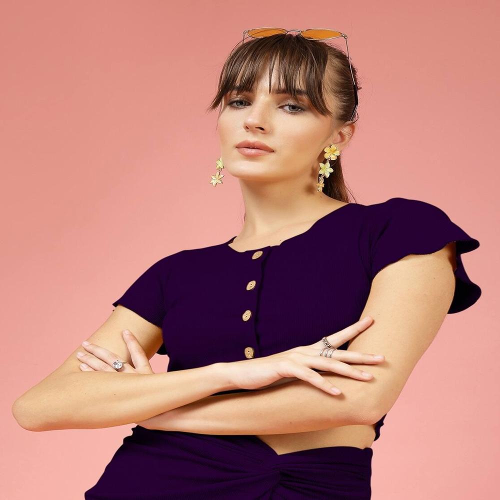 Women Crop Top with Skirt