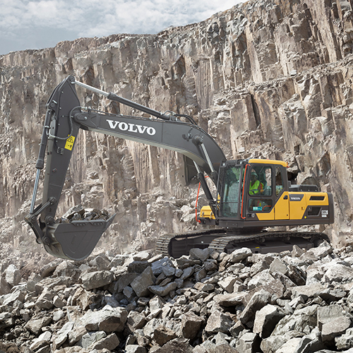 Ec220 Mining Crawler Excavator - Color: Black & Yellow