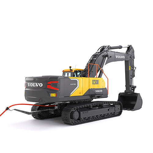 Ec500 Electric Crawler Excavator - Color: Black & Yellow