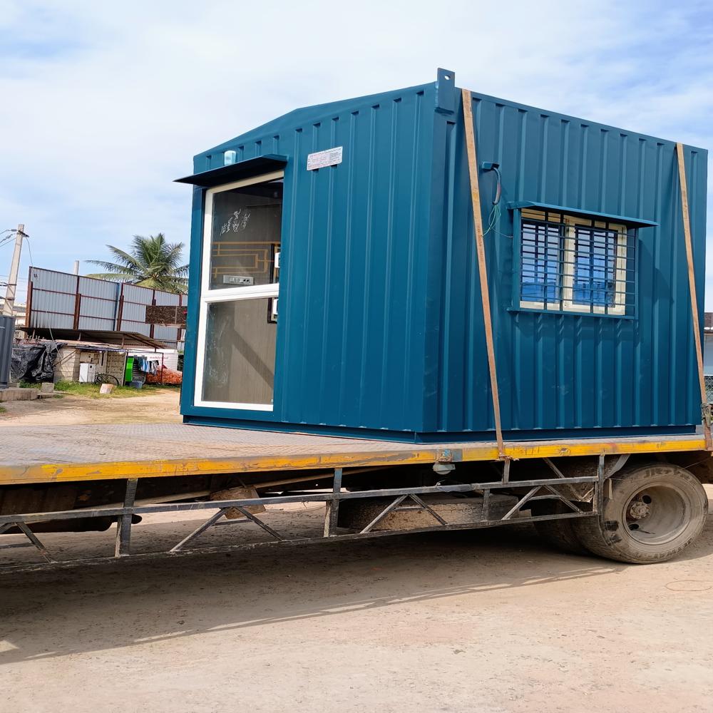 MS PREFABRICATED PORTABLE SECURITY CABIN OF SIZE ( 8'X8'X 8.5 ) FT