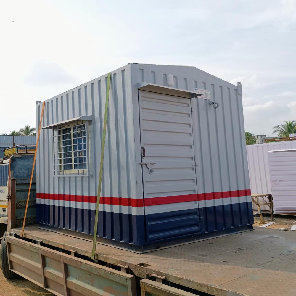 MS PREFABRICATED PORTABLE SECURITY CABIN OF SIZE ( 8'X8'X 8.5 ) FT