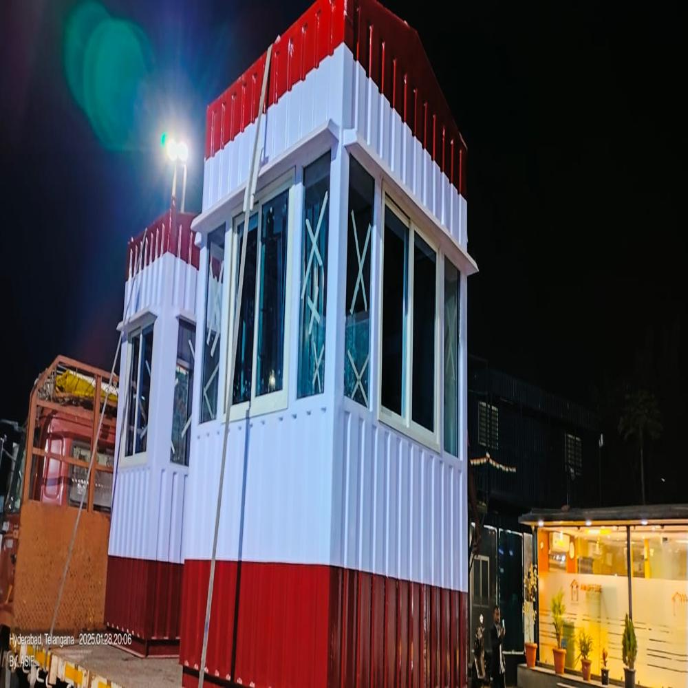 MS PREFABRICATED PORTABLE SECURITY CABIN OF SIZE ( 8'X8'X 8.5 ) FT