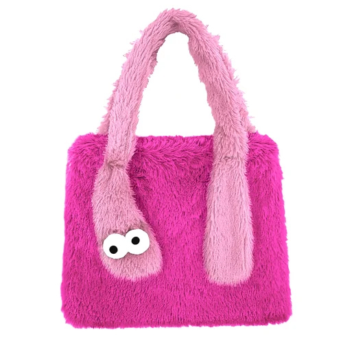 Prime Pick Flush Pink Terry Fur Shopper Bag - Capacity: 1 Kg