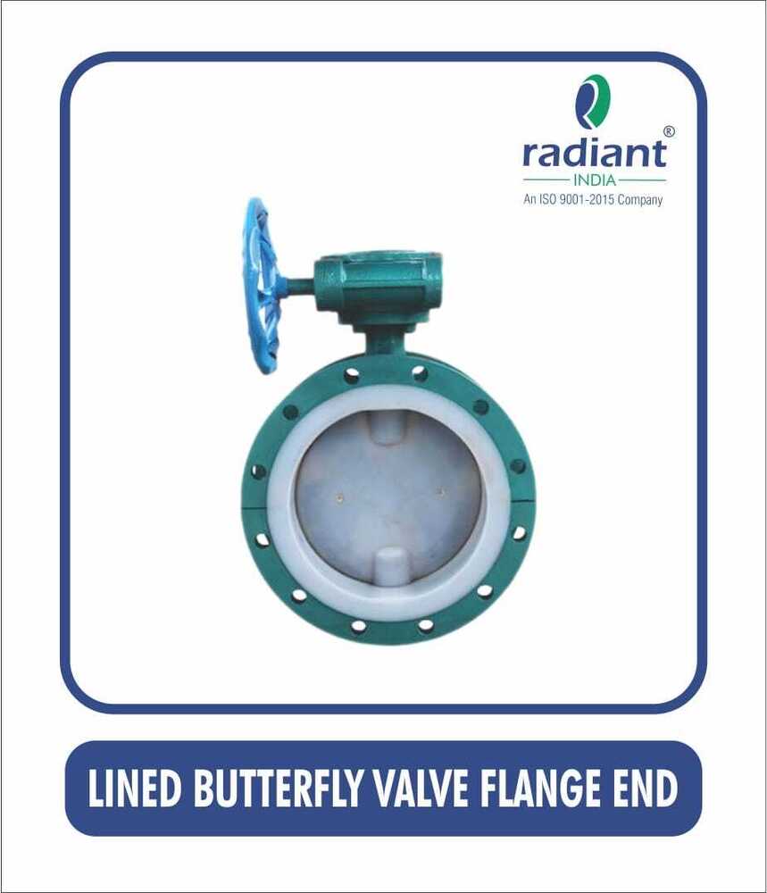 PTFE Lined Flange End Butterfly Valve