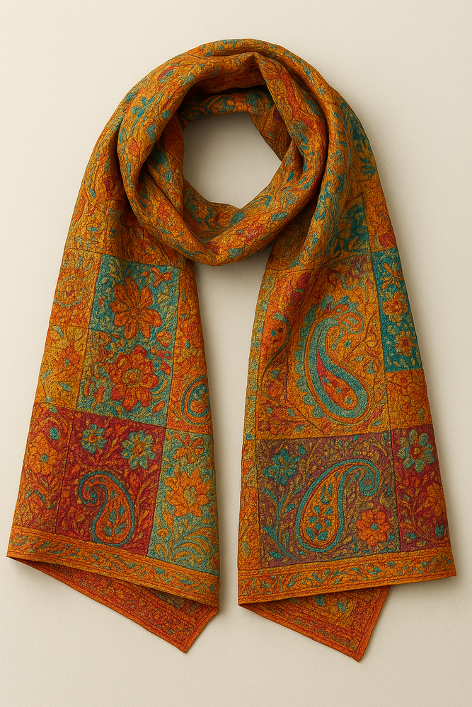 Indian Silk Shawls Kantha Scarf For Women Kantha Scarves Silk Hippie Scarf Boho Scarf Indian