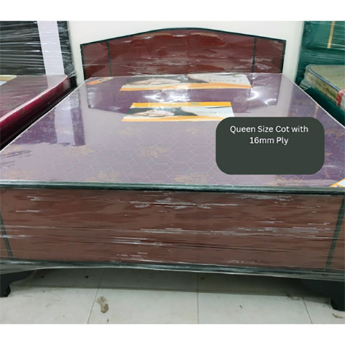 Queen Size Cot With 16Mm Ply - Artwork: Handmade