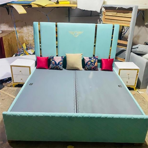 Luxury Model King Size Cot With Storage - Artwork: Handmade