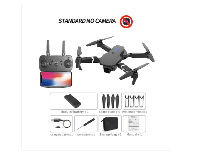 E88 Pro Rc Dro Ne Without Camera 2.4g 4ch Rc - Color: Black