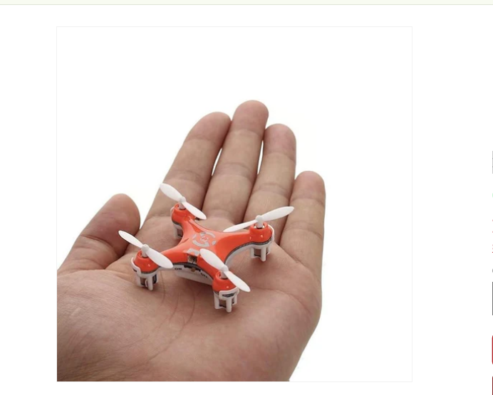 Cx-10a 4 Channel Mini Quadcopter Mini Dro Ne - Color: White & Orange